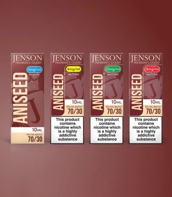 Jenson Aniseed E Liquid 70PG/30VG 0 to 18 mg