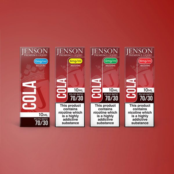 Jenson Cola E Liquid 70PG/30VG 0 to 18 mg