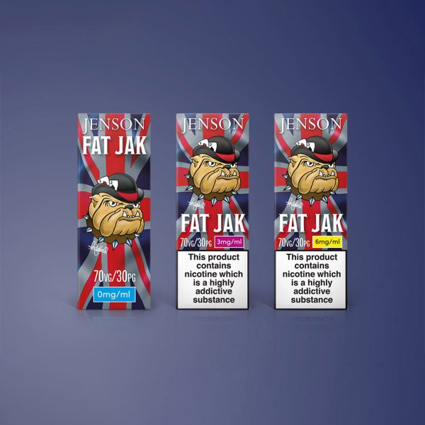 Jenson Fat Jak High VG E Liquids 70VG/30PG 0mg to 6mg