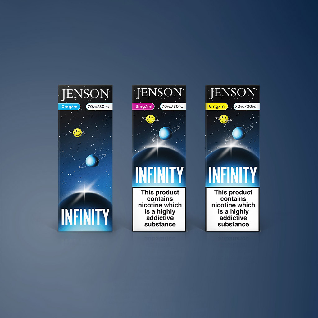Jenson Infinity High VG E Liquids 70VG/30PG 0mg to 6mg