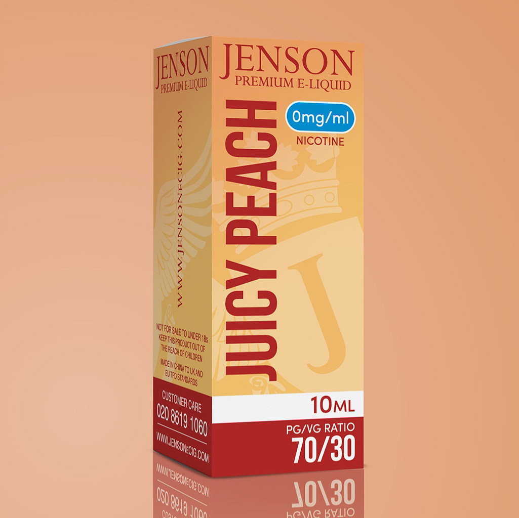 Jenson Juicy Peach E Liquid 70PG/30VG 0 mg