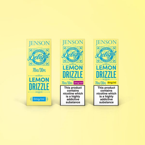 Jenson Lemon Drizzle High VG E Liquids 70VG/30PG 0mg to 6mg