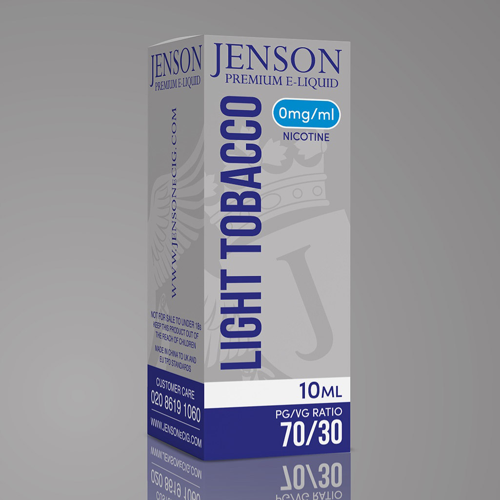 Jenson Light Tobacco E Liquid 70PG/30VG 0 mg