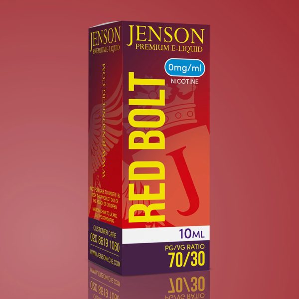 Jenson Red Bolt E Liquid 70PG/30VG 0 mg