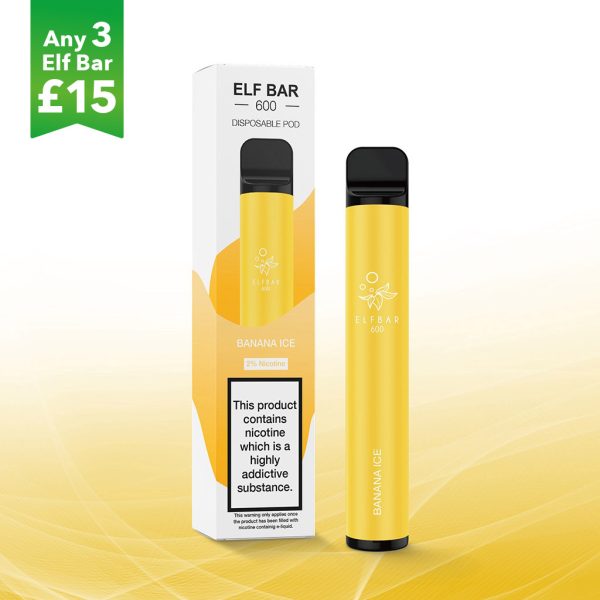 Great Value Banana Ice Elf Bar Disposable Vape Pod £5.99