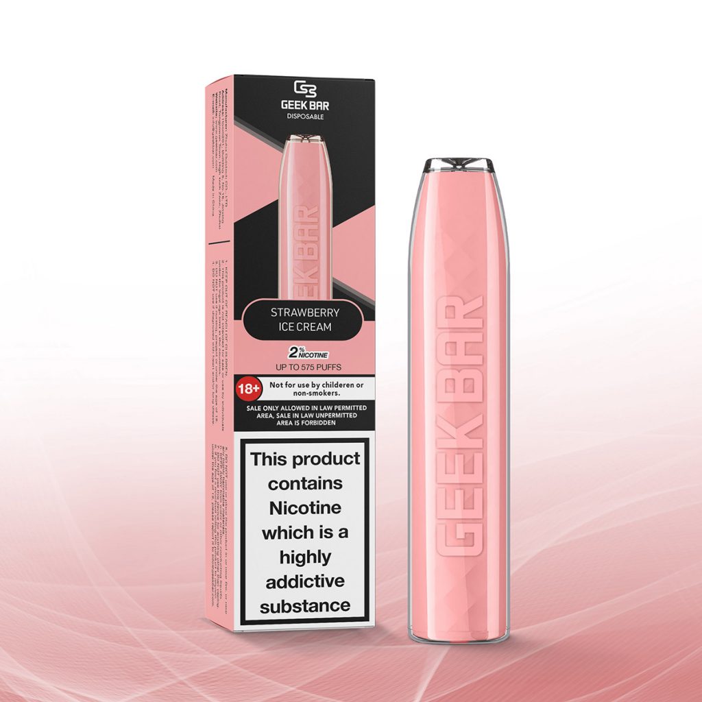 Strawberry Ice Cream Geek Bar Creamy Strawberry Vape