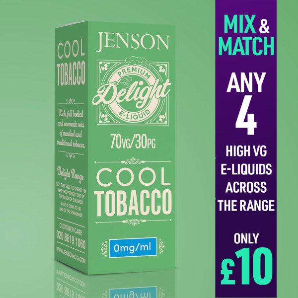 Jenson High VG E Liquids Cool Tobacco