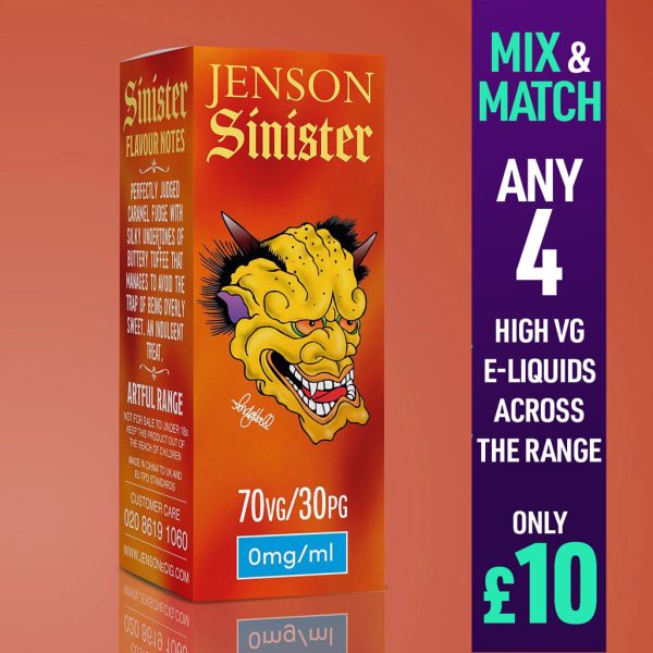 Jenson High VG E Liquids Sinister