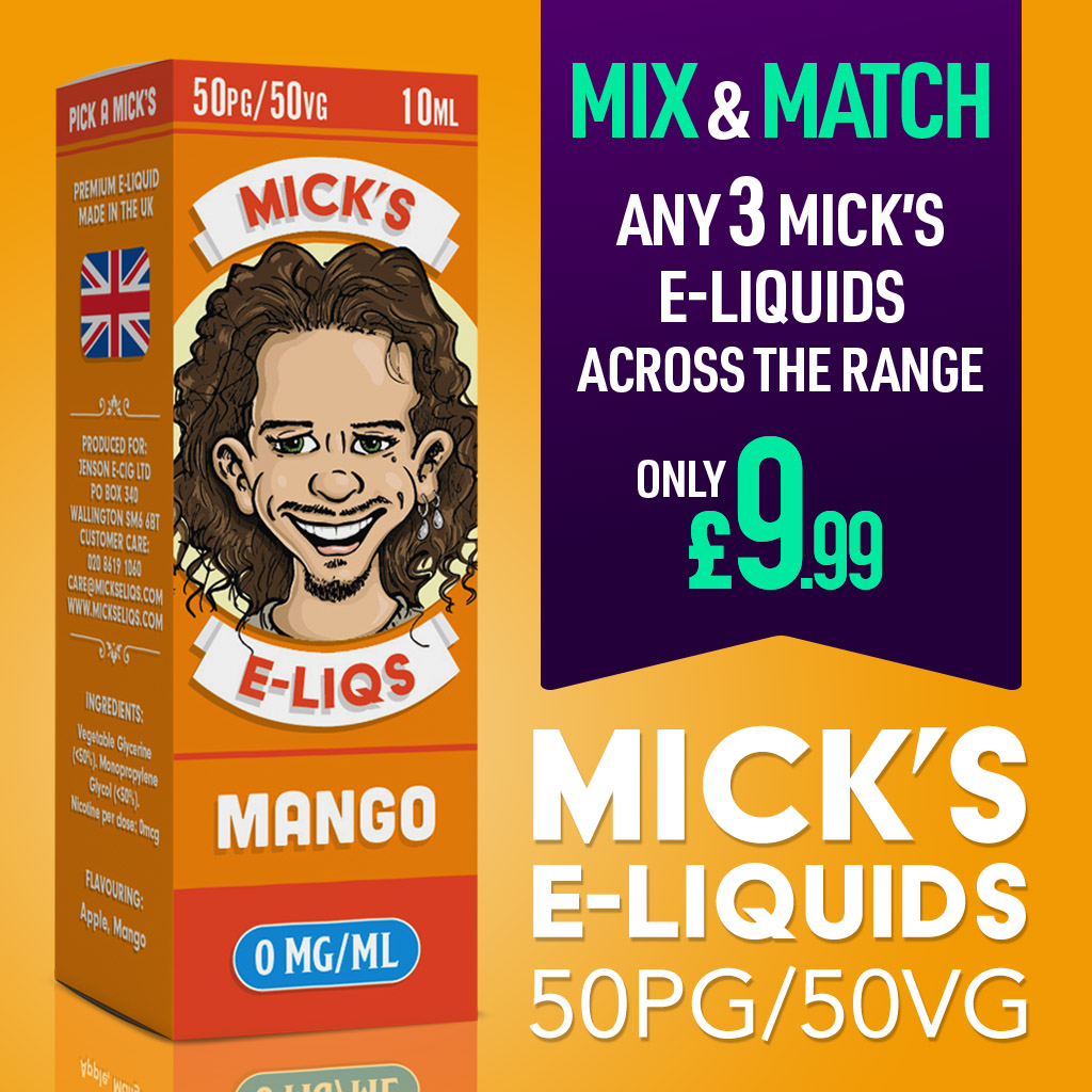 Micks E Liquids 50PG/50VG