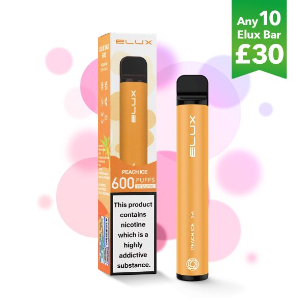 Elux bar peach ice 600 puffs