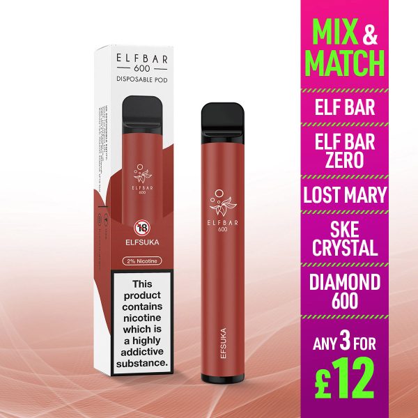 Elf Bar 600 Disposable Vape Elfsuka