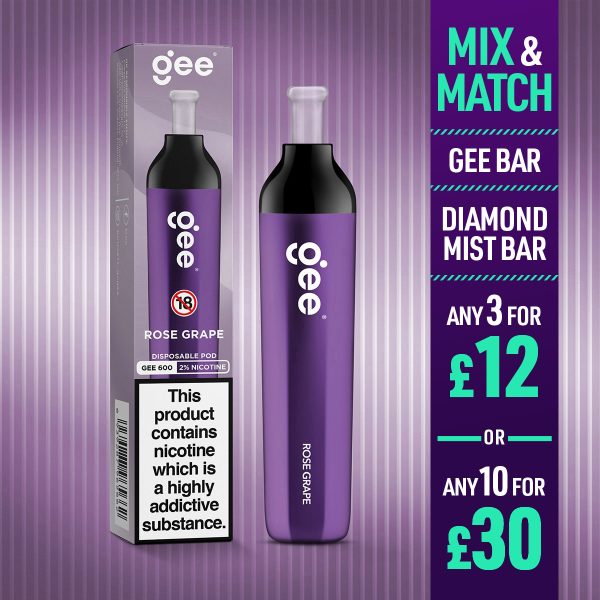 Elf Bar Gee 600 Disposable Vape Rose Grape
