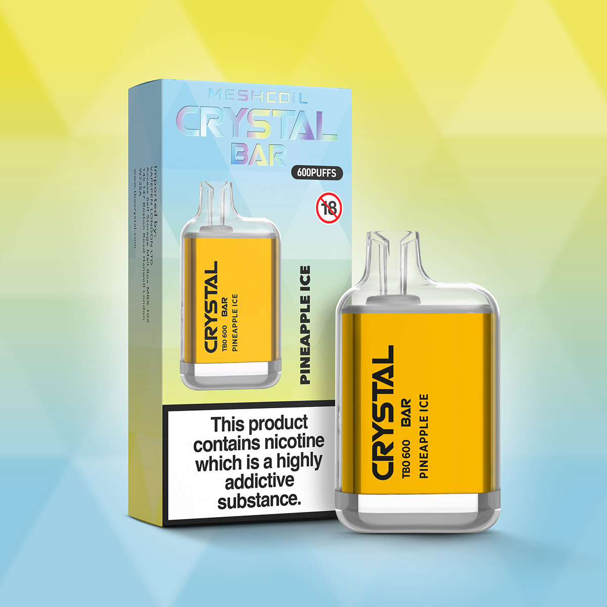 Pineapple Ice Bloody Mary Crystal Bar TBO600 Disposable Vape Jenson ECig