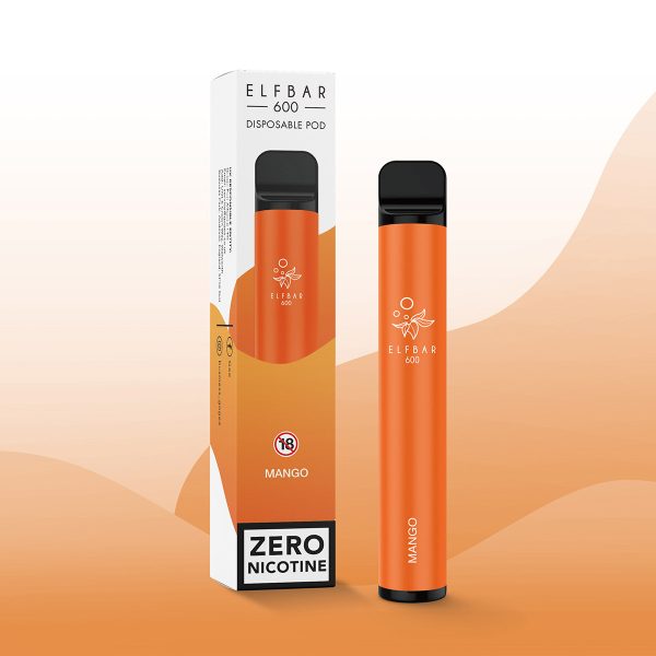 Mango Ice Elf Bar 600 Zero Nicotine disposable vape