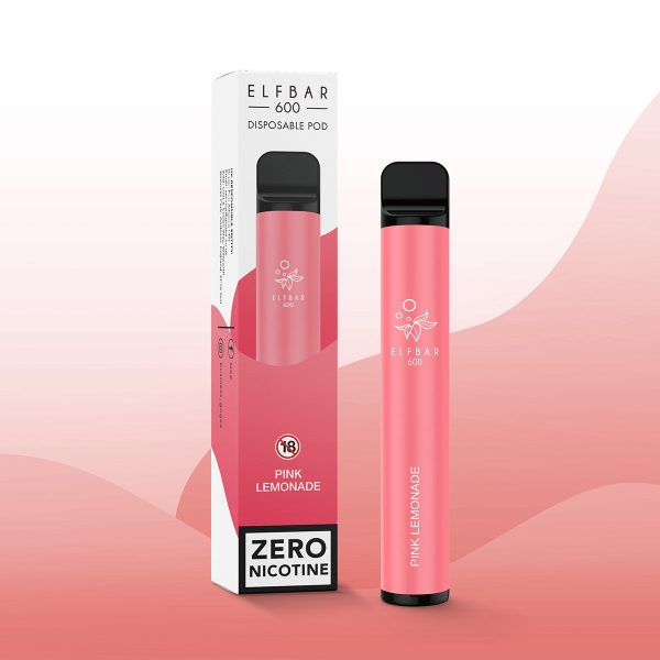 Pink Lemonade Elf Bar 600 Zero Nicotine disposable vape