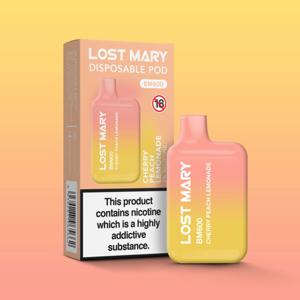 Cherry Peach Lemonade Lost Mary BM600 disposable vape