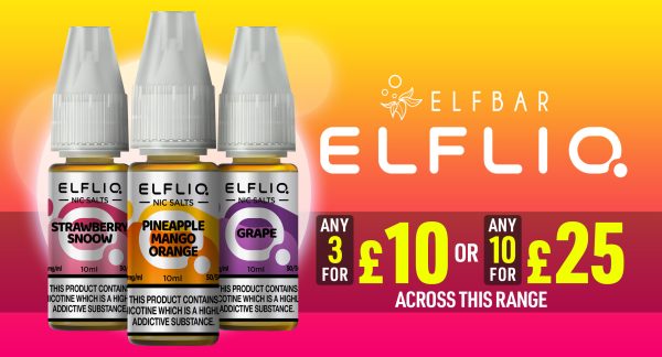 elfbar elfliq e-liquid, vape deals, 50vg/50pg, elf bar e liquid, cheap vape juice