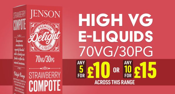 High VG 70VG/30PG E-Liquid, best high vg vape juice, vape deals, 10 for £15, 5 for £10