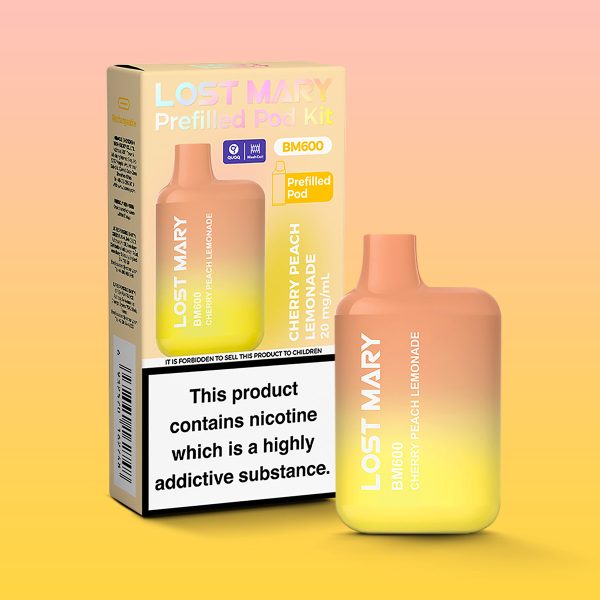 Cherry Peach Lemonade - Lost Mary BM600 Prefilled Pod Kit