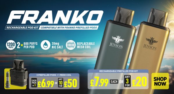 franko rechargeable pod kit slider