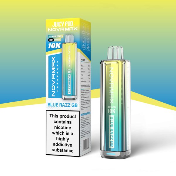 Blue Razz Gb - Juicy Pod NovaMax 10K Prefilled Pod Kit