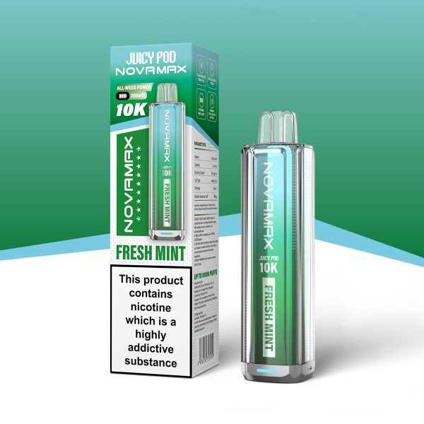 Fresh Mint - Juicy Pod NovaMax 10K Prefilled Pod Kit