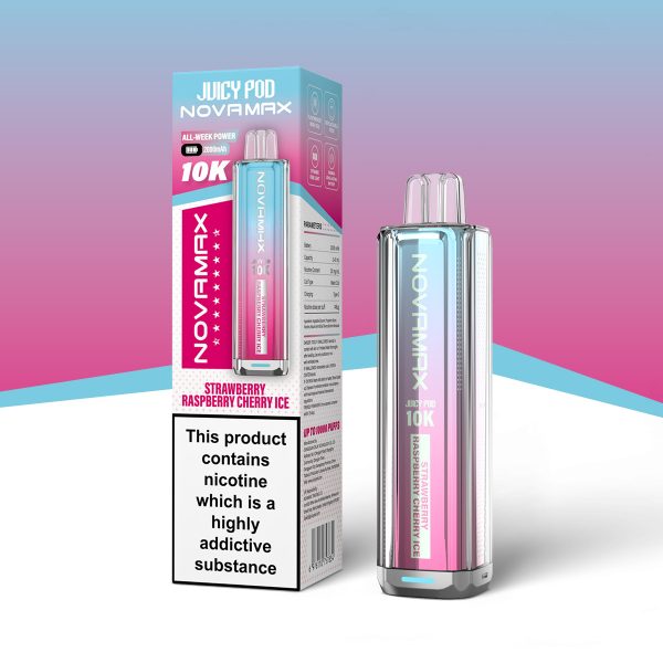 Strawberry Raspberry Cherry Ice - Juicy Pod NovaMax 10K Prefilled Pod Kit