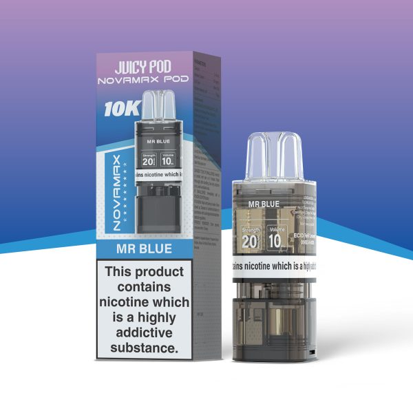 jenson ecig Juicy novamax 10k pods mr blue