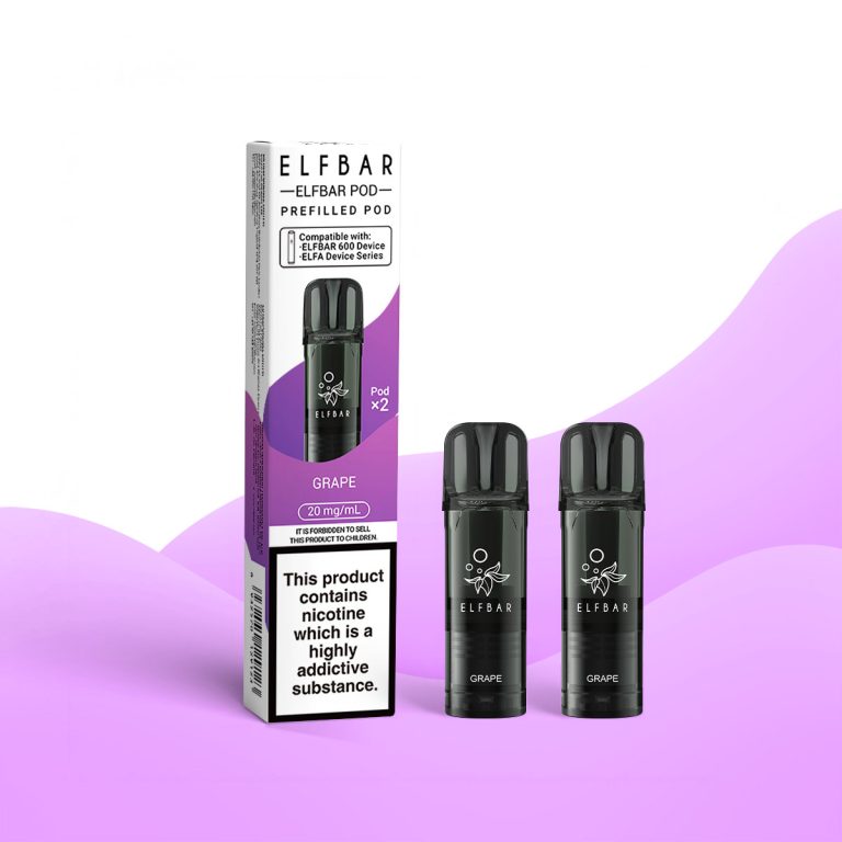 Elfbar Pod Grape Raspberry Grape - Elf Bar 600 Prefilled Pods (2-Pack) | Lowest Price Guaranteed