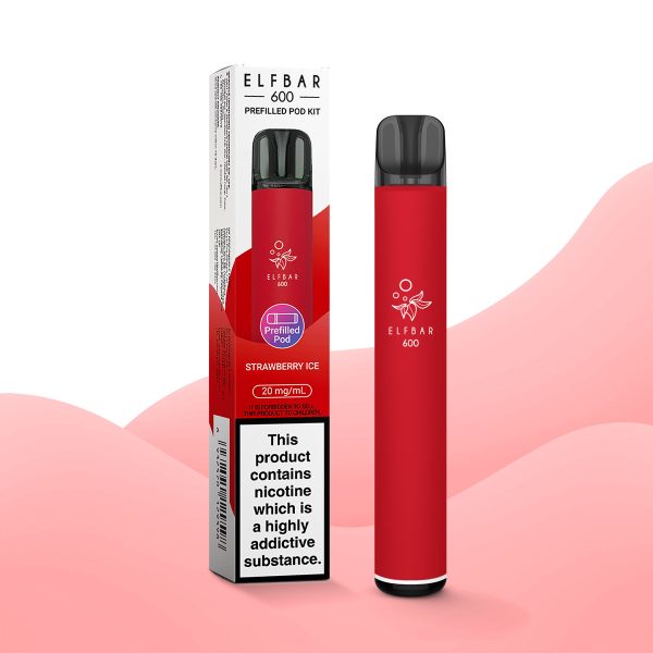 Strawberry Ice - Elf Bar 600 Prefilled Pod Kit