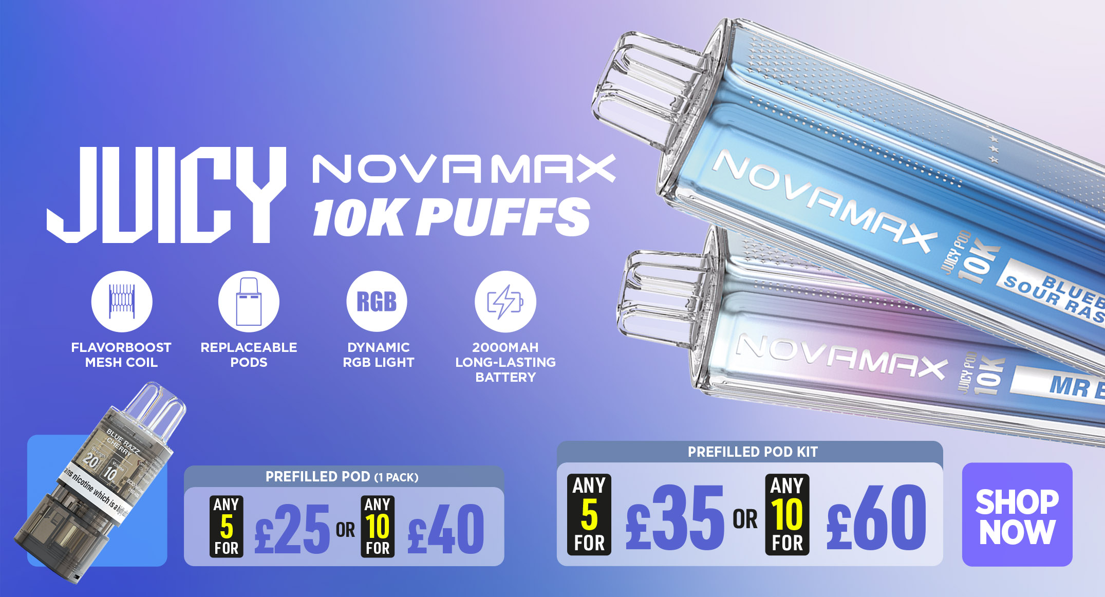 juicy novamax 10k slider