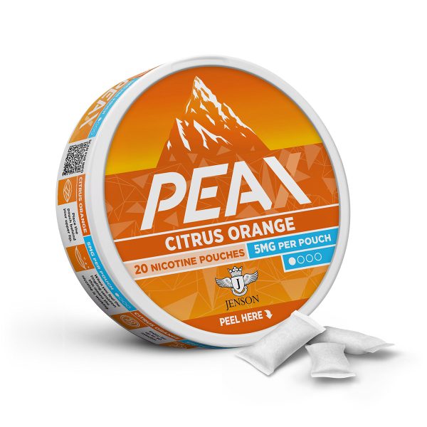 jenson ecig peax nicotine pouches citrus orange 5mg