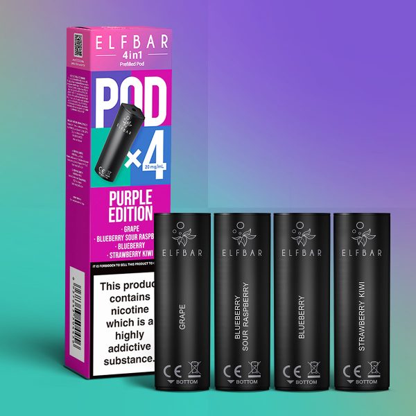 jenson elf bar 4 in 1 pod purple edition