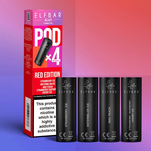 jenson elf bar 4 in 1 pod red edition