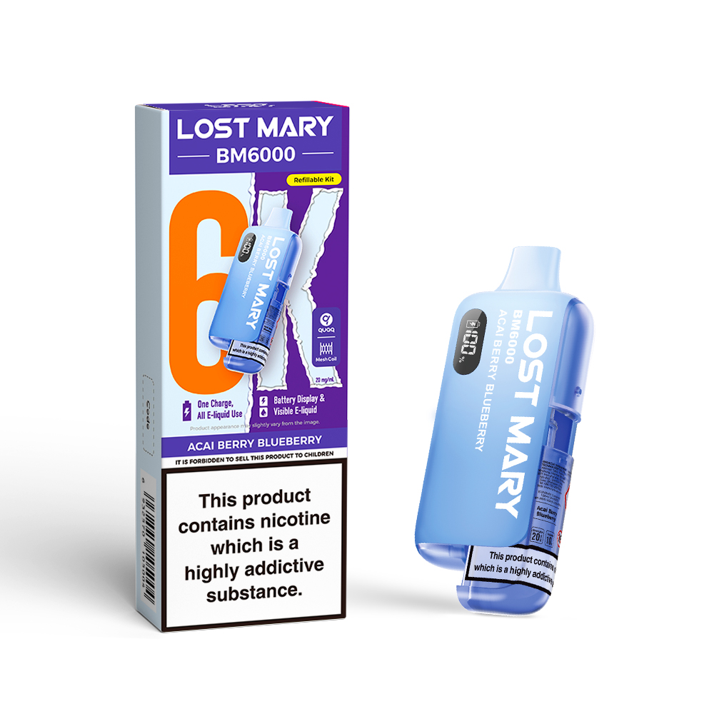 lost mary bm6000 prefilled pod kit acai berry blueberry lost mary bm6000 prefilled pod kit acai berry blueberry