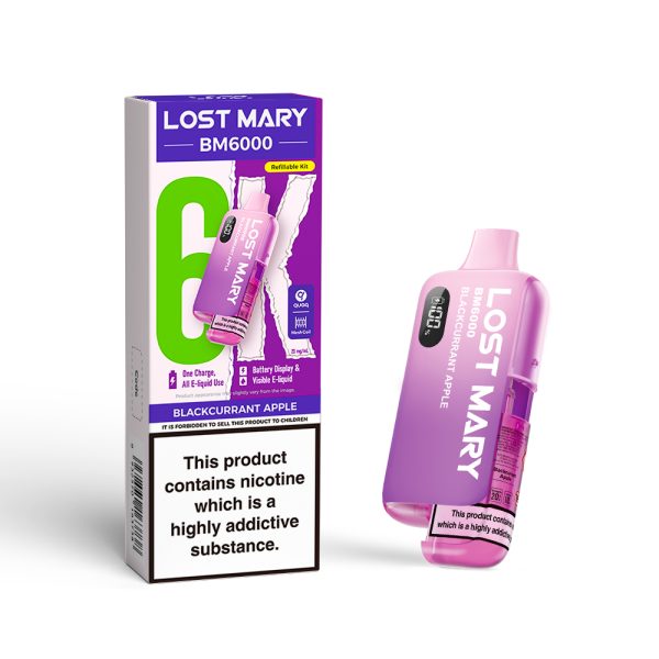 lost mary bm6000 prefilled pod kit blackcurrant apple