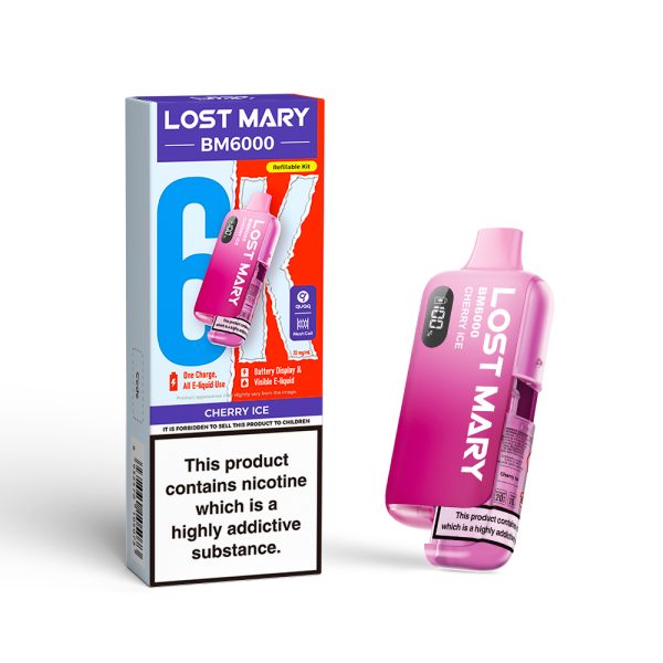 lost mary bm6000 prefilled pod kit cherry ice