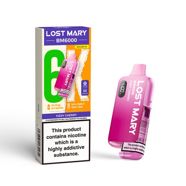 lost mary bm6000 prefilled pod kit fizzy cherry