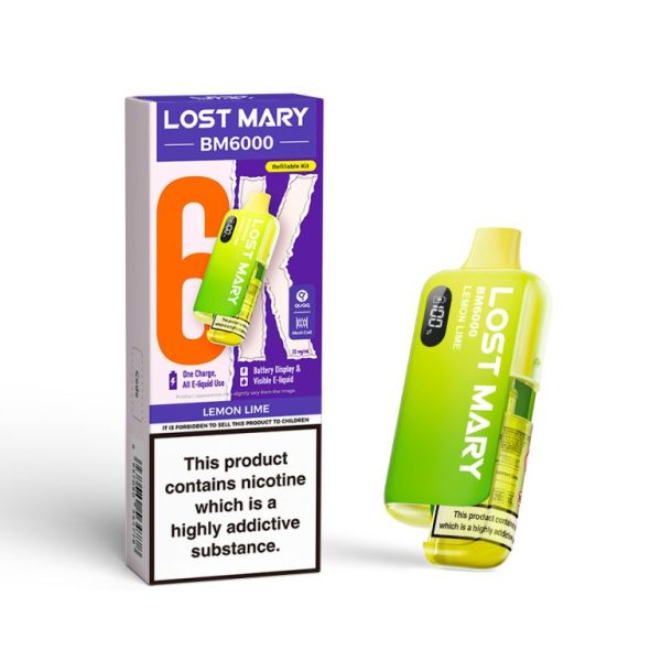 lost mary bm6000 prefilled pod kit lemon lime 768x768