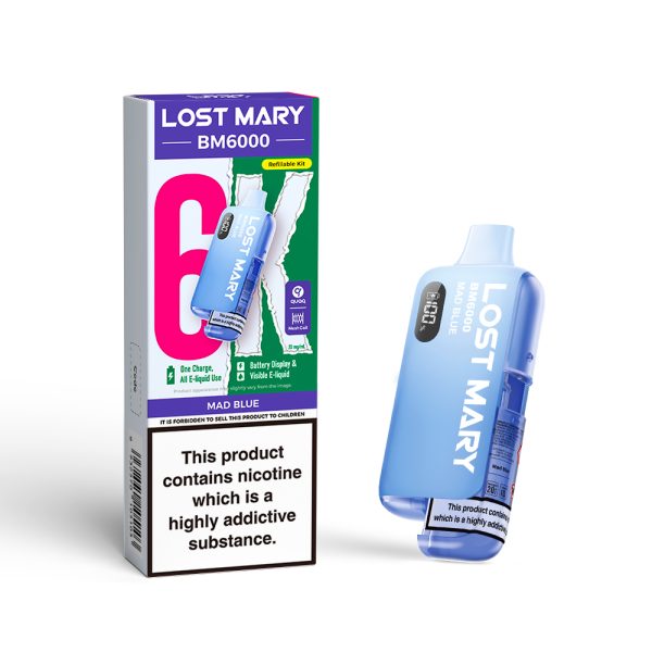 lost mary bm6000 prefilled pod kit mad blue