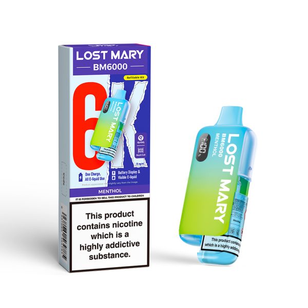 lost mary bm6000 prefilled pod kit menthol