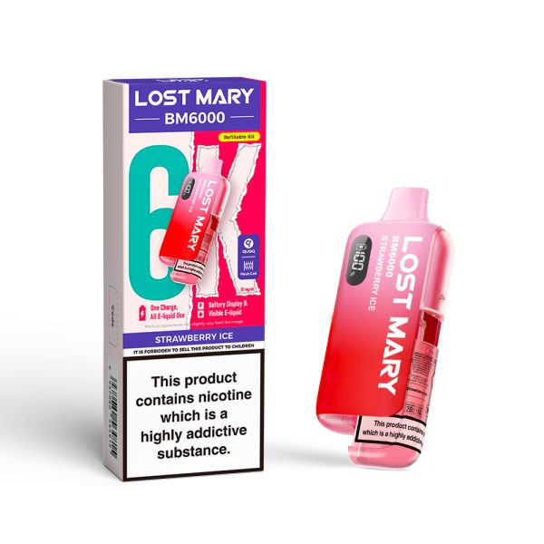 lost mary bm6000 prefilled pod kit strawberry ice