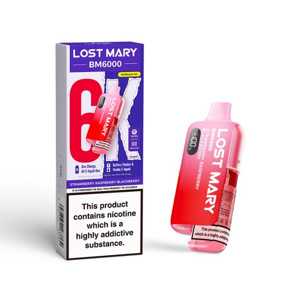 lost mary bm6000 prefilled pod kit strawberry raspberry blackberry