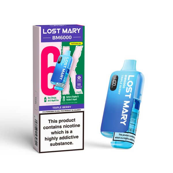 lost mary bm6000 prefilled pod kit triple berry