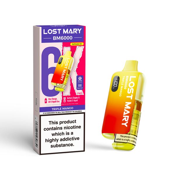 lost mary bm6000 prefilled pod kit triple mango