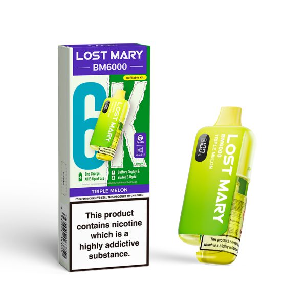 lost mary bm6000 prefilled pod kit triple melon