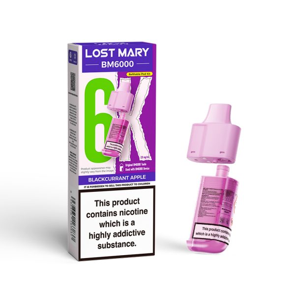 lost mary bm6000 replacement pod blackcurrant apple