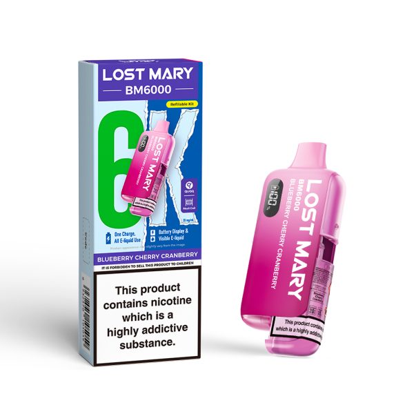 lost mary bm6000 replacement pod blueberry cherry cranberry