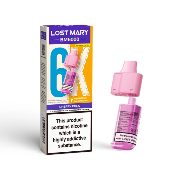 lost mary bm6000 replacement pod cherry cola