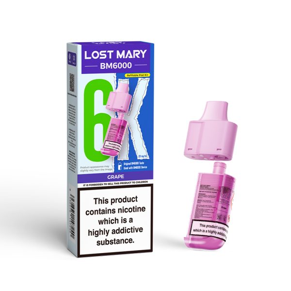 lost mary bm6000 replacement pod grape